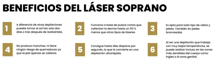 Beneficios del láser soprano